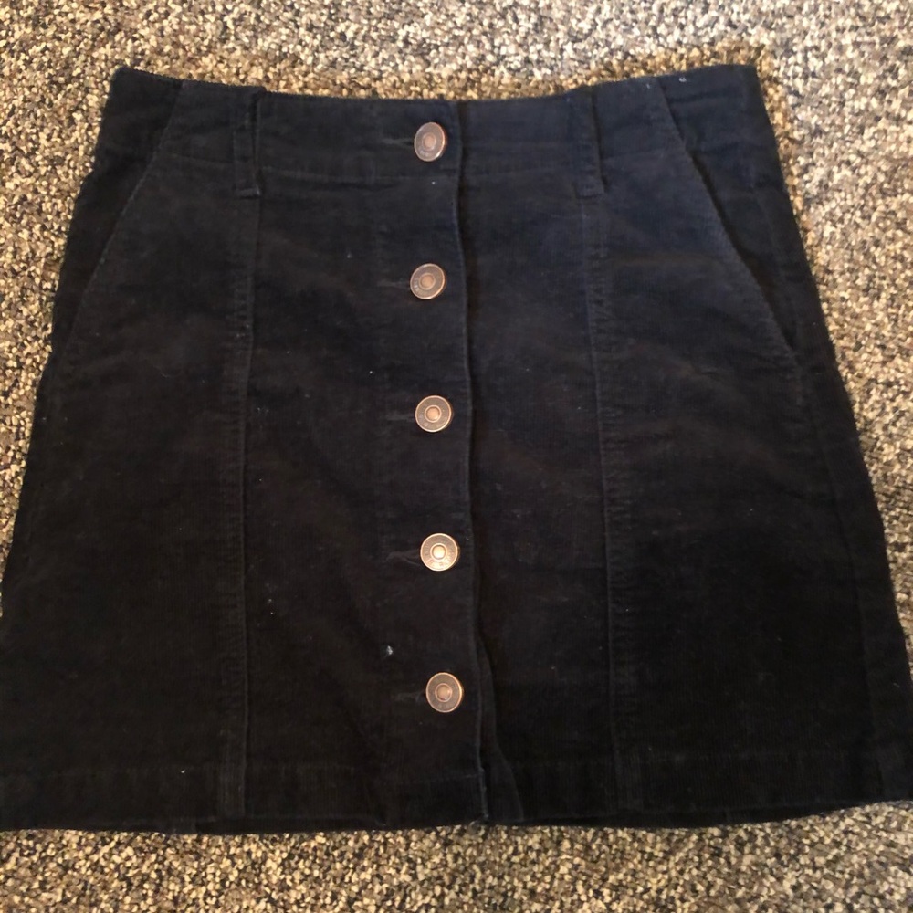 black corduroy skirt